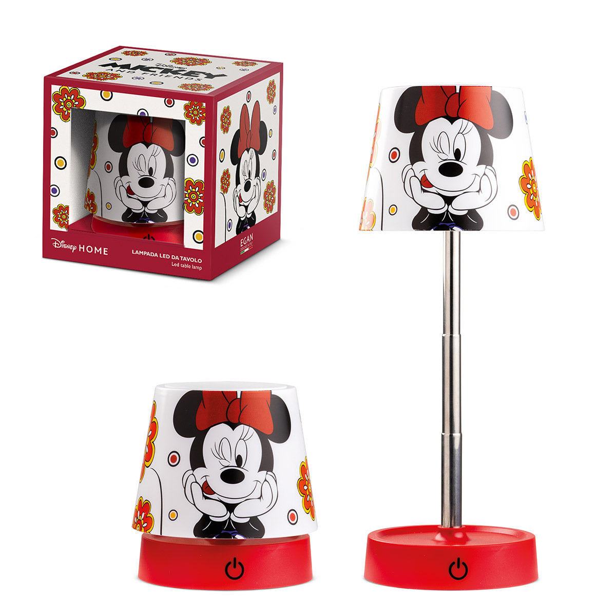 Minnie LED Tafellamp Rood Wit