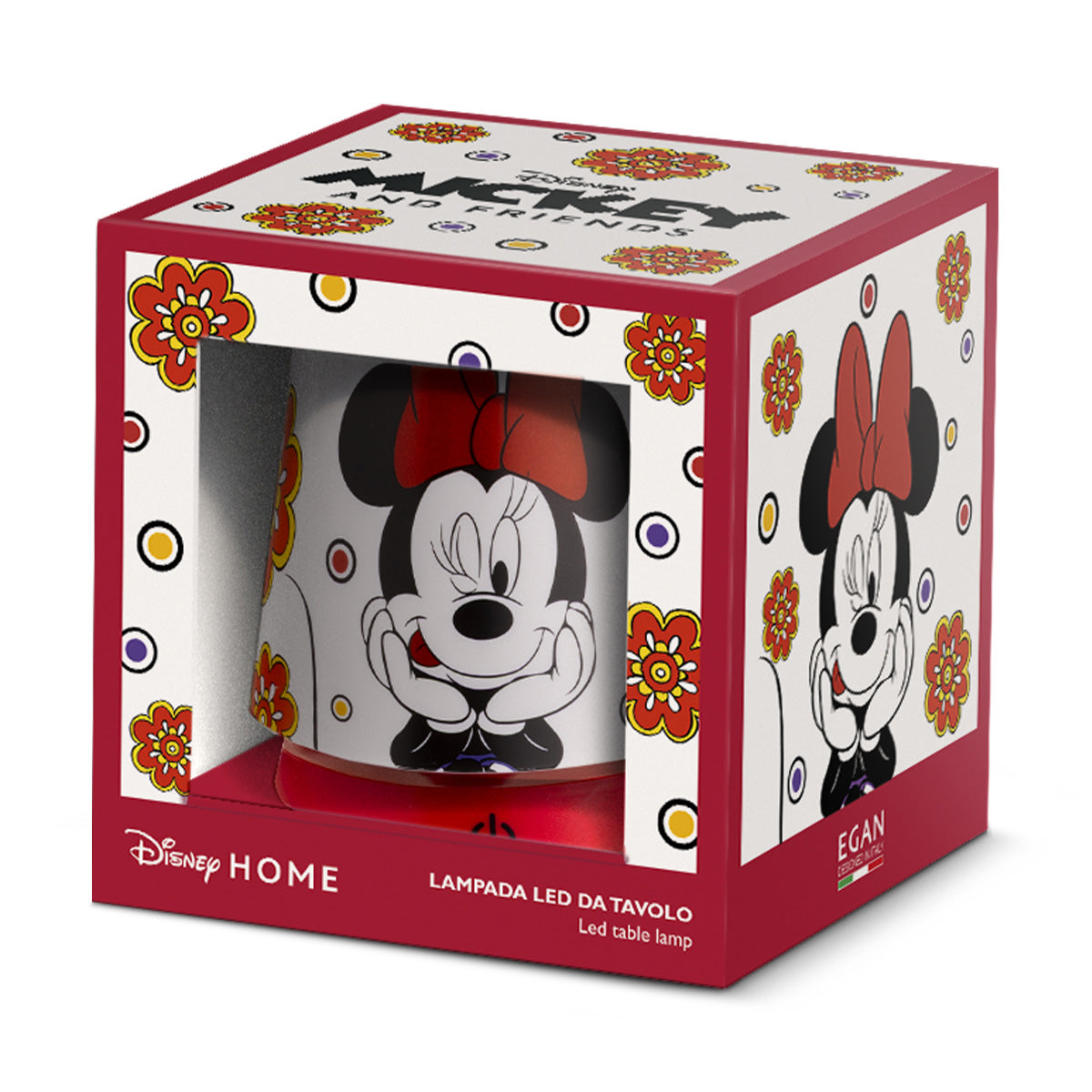 Minnie LED Tafellamp Rood Wit