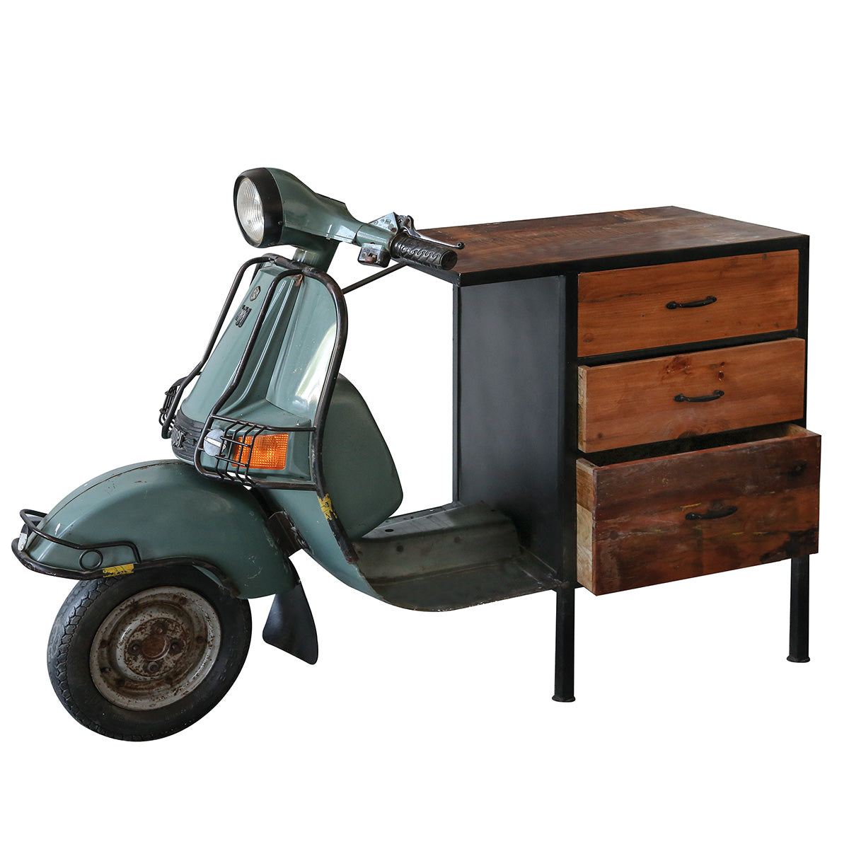 Roller mangohouten ladekast LED