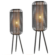 Industrial vloerlamp zwart metaal
