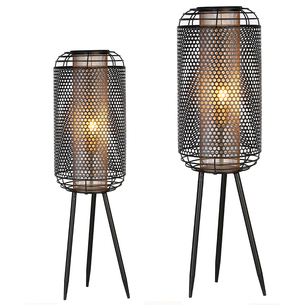 Industrial vloerlamp zwart metaal