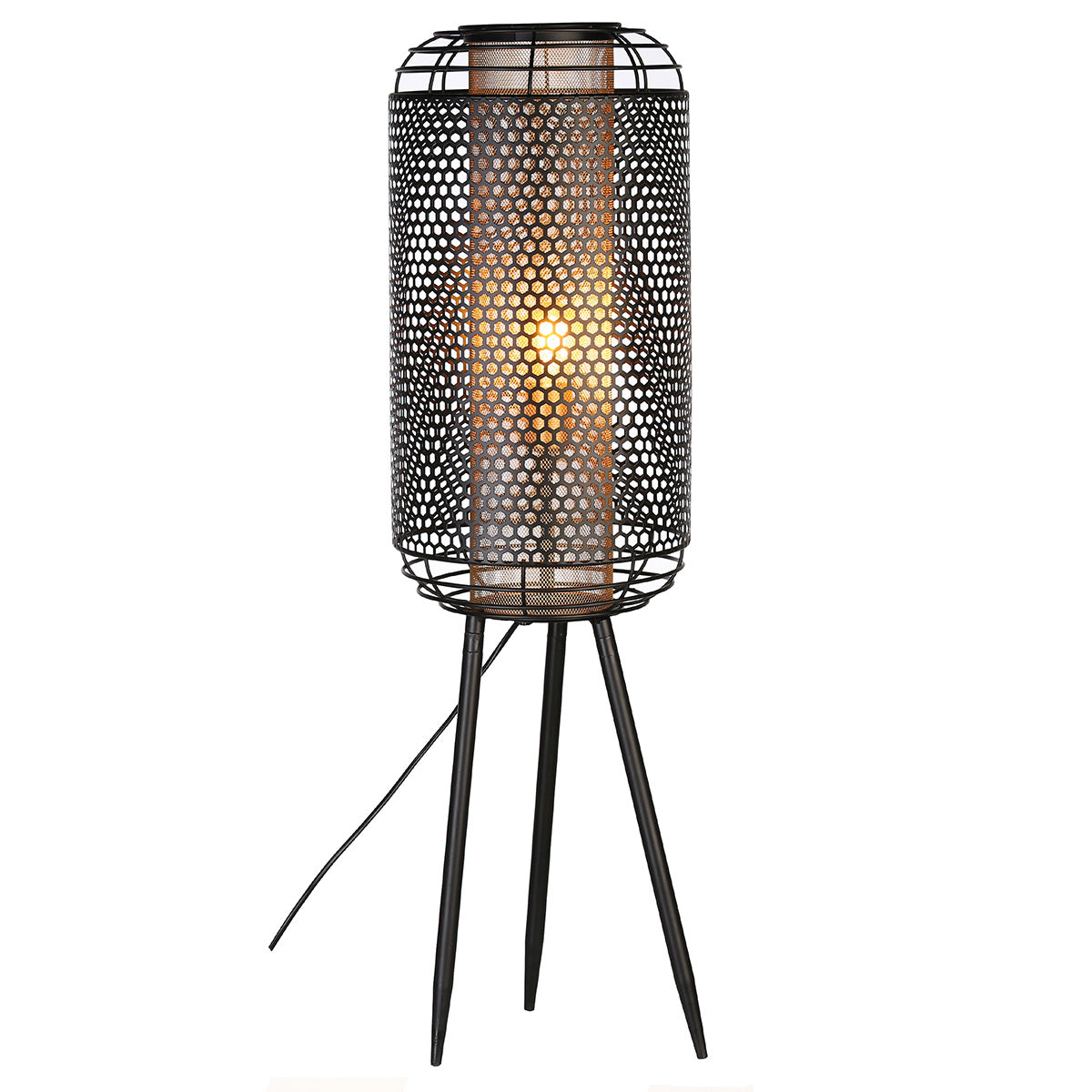Industrial vloerlamp zwart metaal
