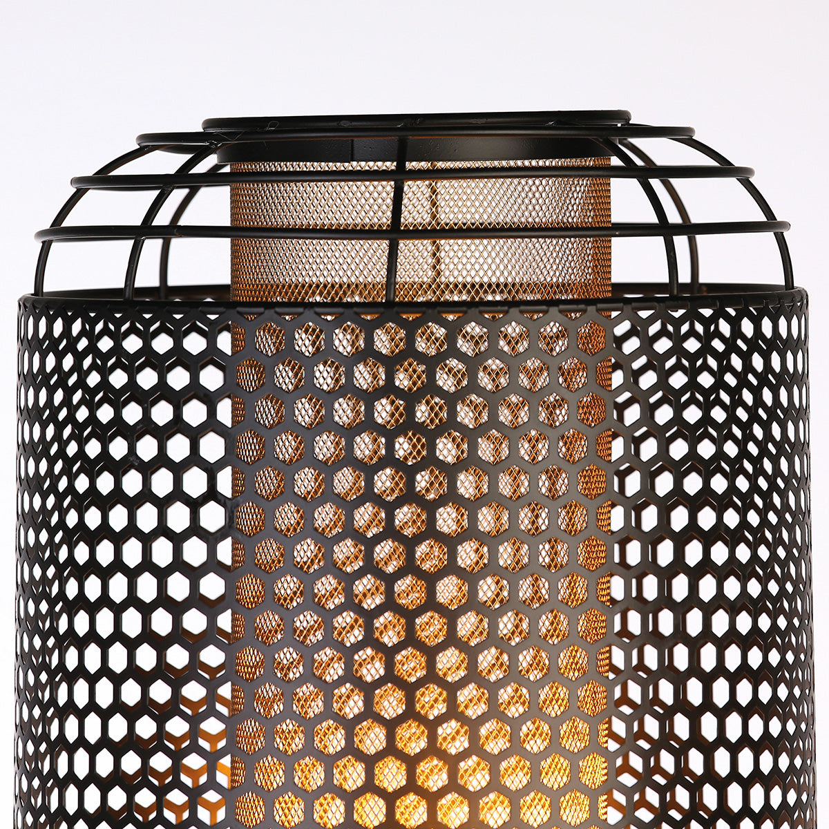 Industrial vloerlamp zwart metaal