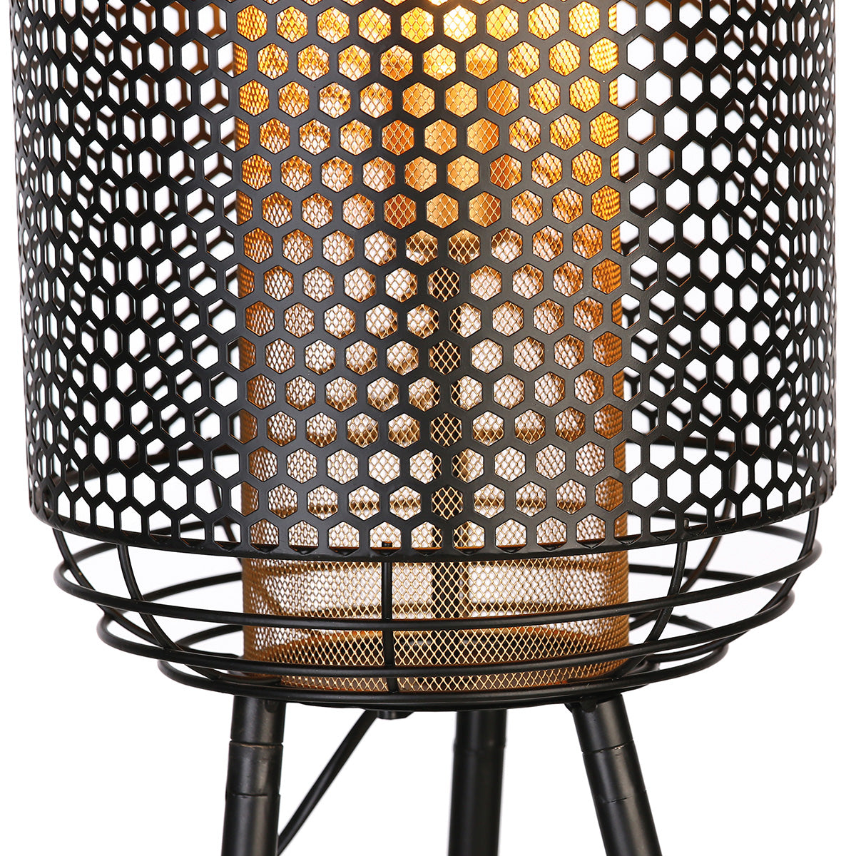 Industrial vloerlamp zwart metaal