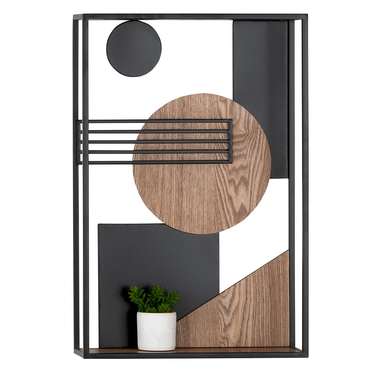 Loco Metalen Wandplank Zwart