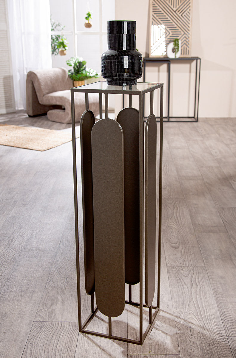Zulu metalen pilaar 100 cm antraciet