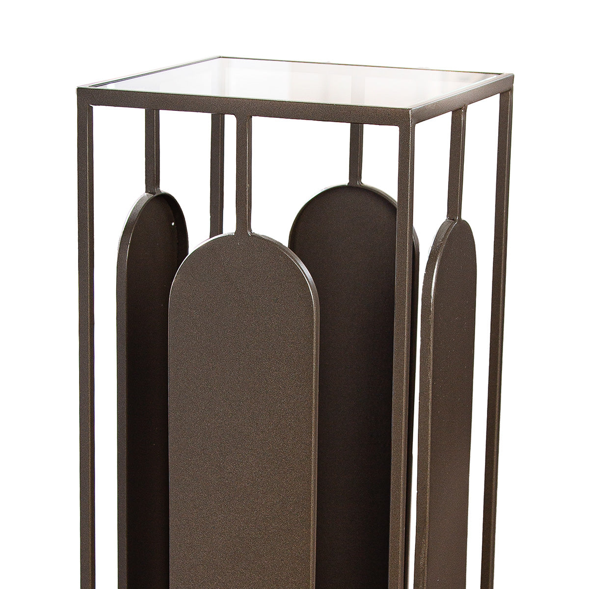 Zulu metalen pilaar 100 cm antraciet