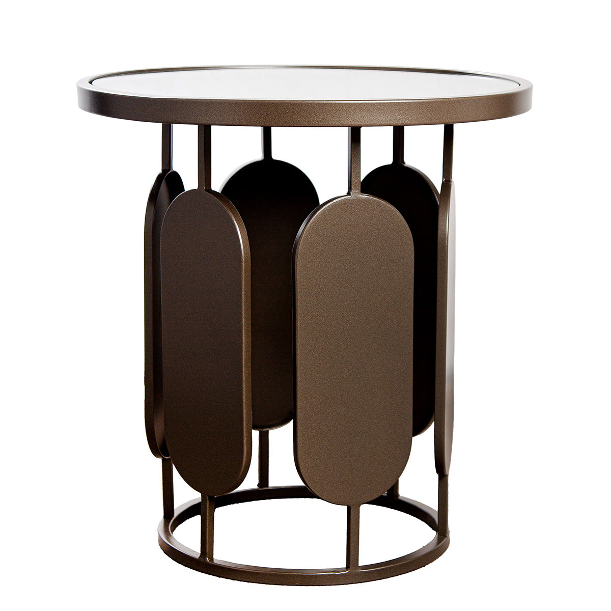 Zulu Ronde Metalen Bijzettafel Antraciet