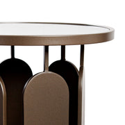 Zulu Ronde Metalen Bijzettafel Antraciet