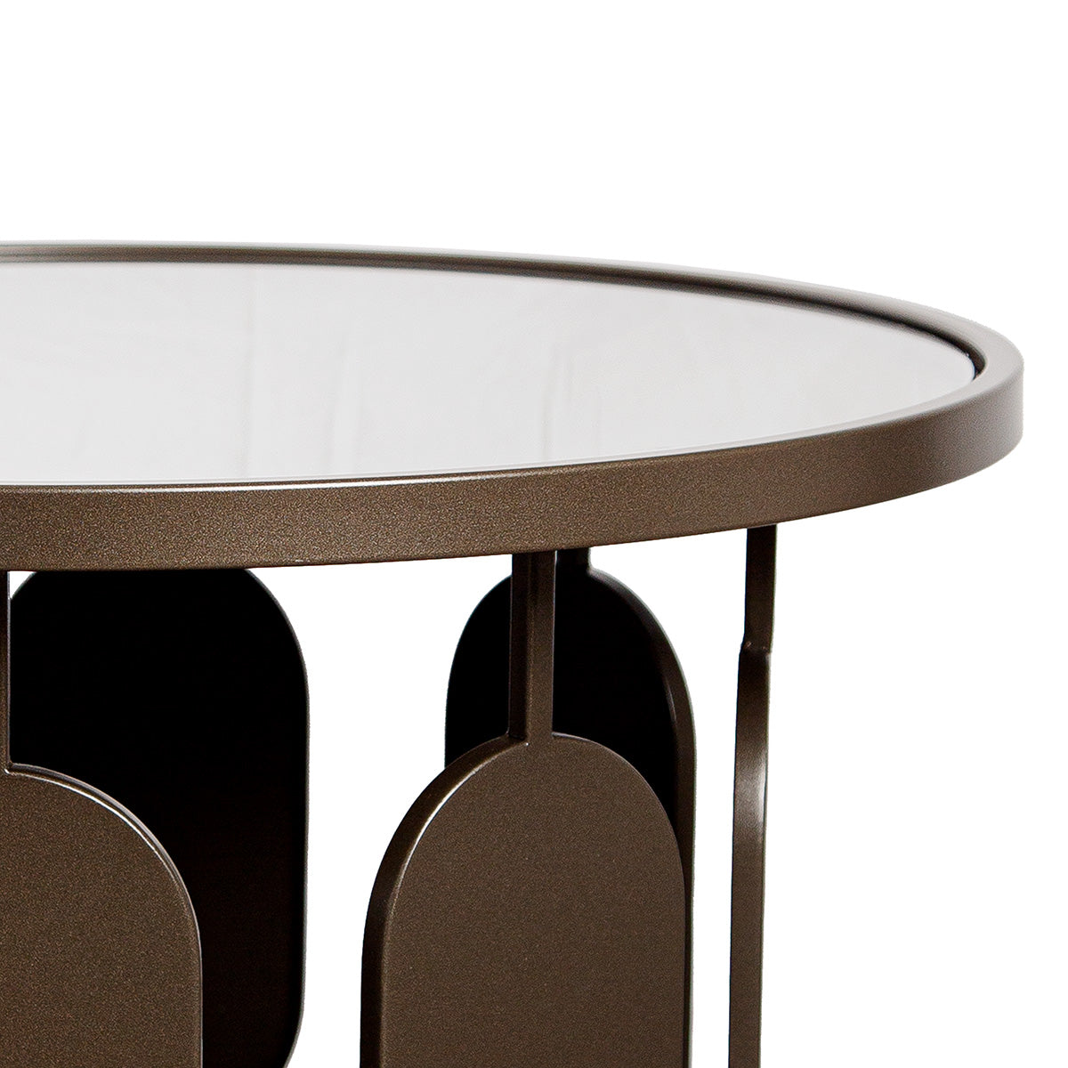 Zulu Ronde Metalen Bijzettafel Groot