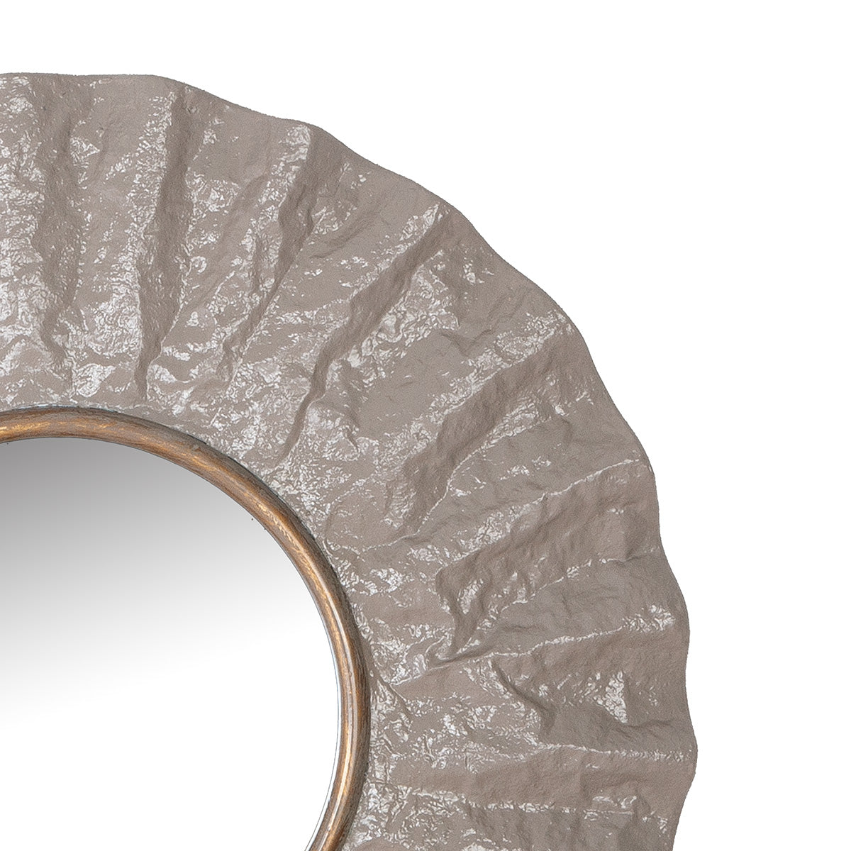 Brest ronde spiegel grijs-goud 62 cm