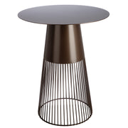 Glarus Ronde Metalen Bijzettafel Bruin