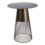 Glarus Ronde Metalen Bijzettafel Bruin