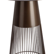 Glarus Ronde Metalen Bijzettafel Bruin