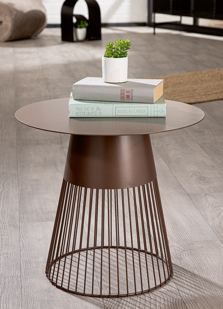 Glarus Ronde Metalen Bijzettafel Groot
