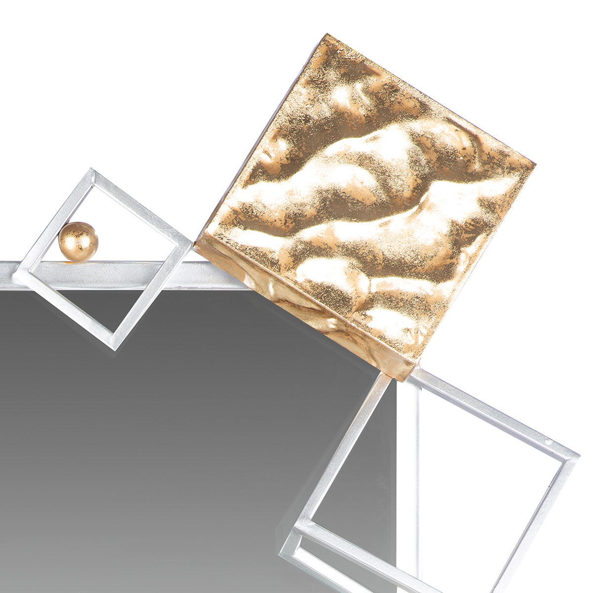 Cubes spiegel goud-zilver 84.5 cm