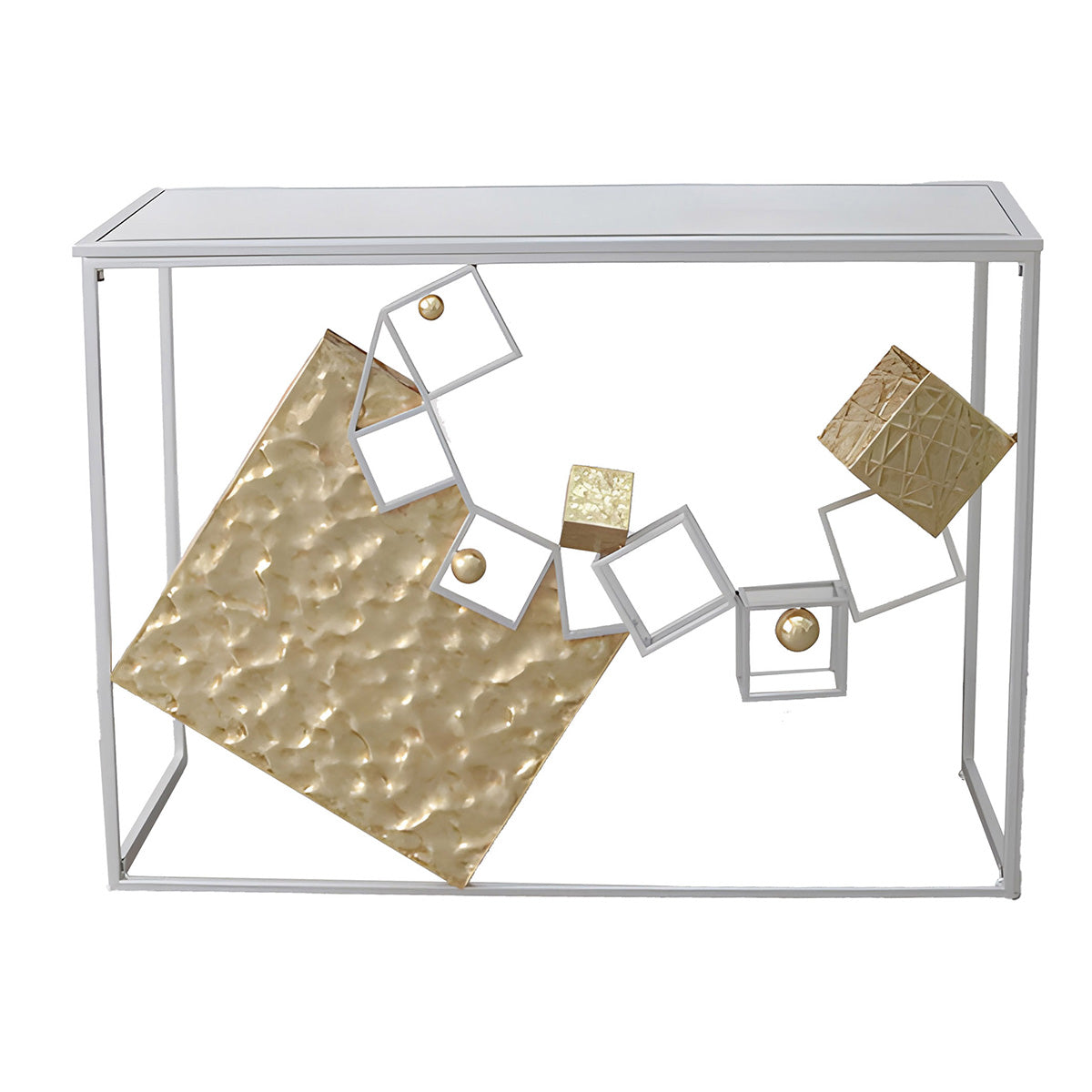 Cubes glazen metalen dressoir