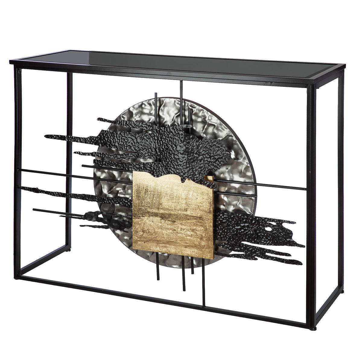 Meteor glazen metalen dressoir