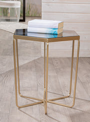 Glamour Metalen Bijzettafel Champagne