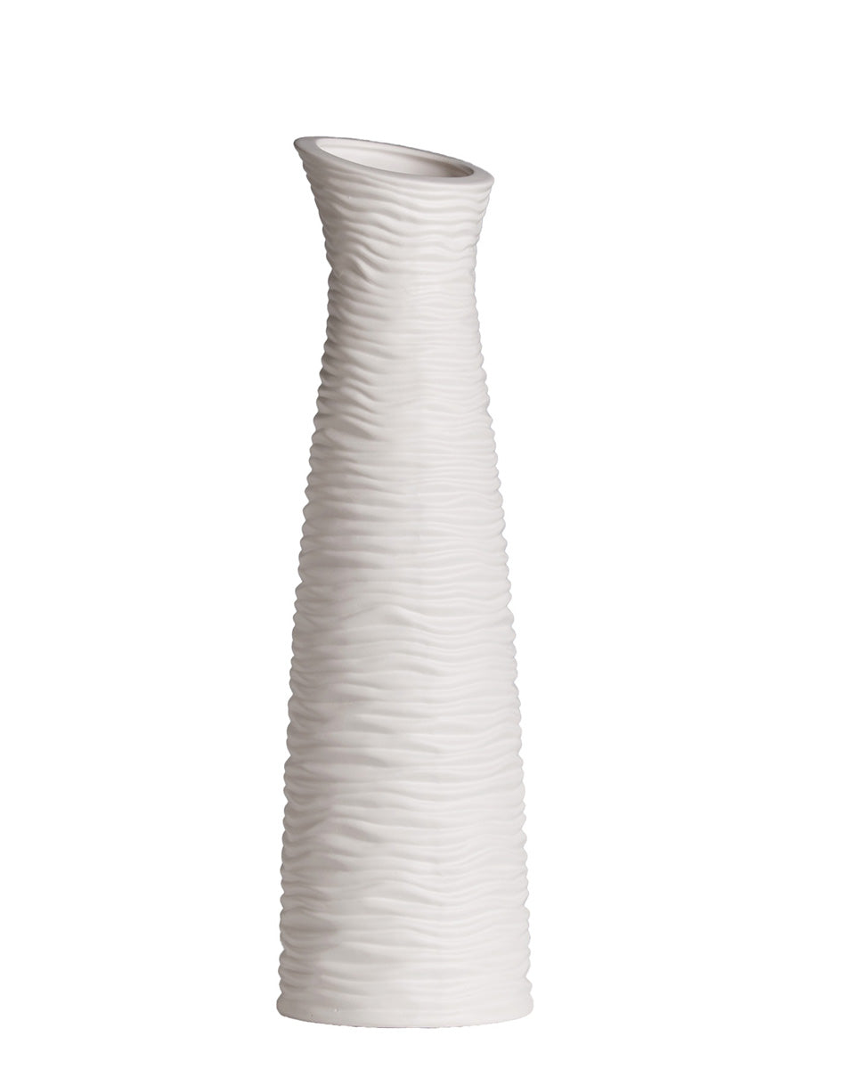Diverso Matte Vloervaas Wit 46 cm