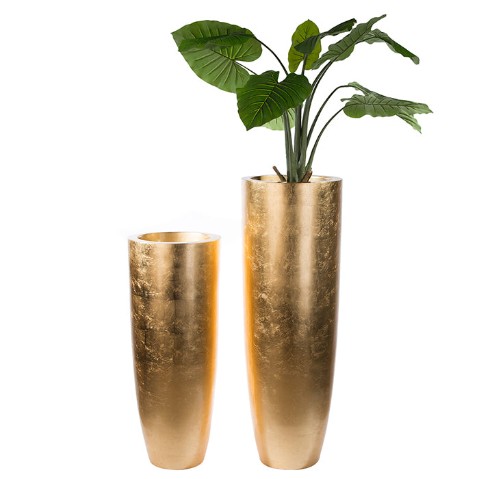 Goudkleurige XXL plantenbak Konus 115 cm