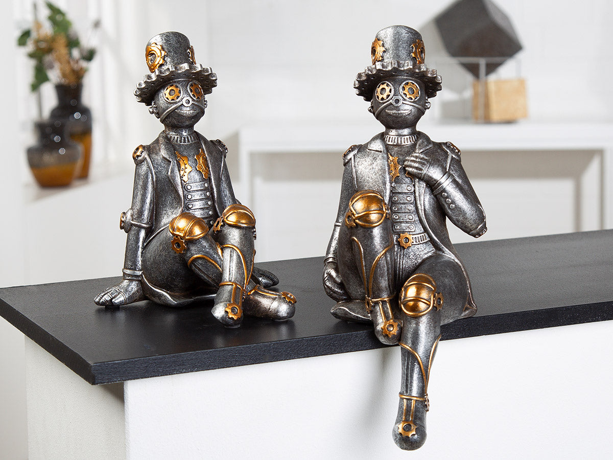 Tin Man Edge Zittende Figuur Zilver
