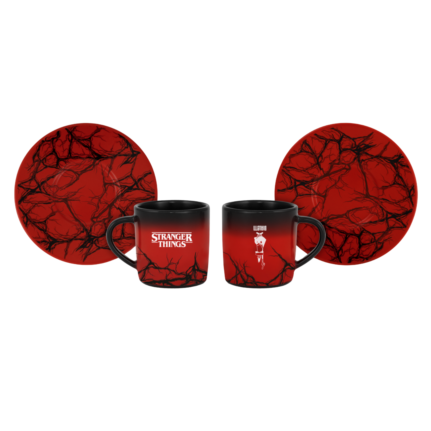 Bialetti Stranger Things Set van 2 Kopjes met Schotels