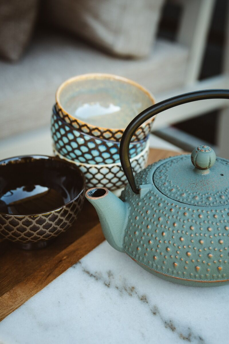 Bredemeijer Teapot Anhui 0,9l Cast Iron blue