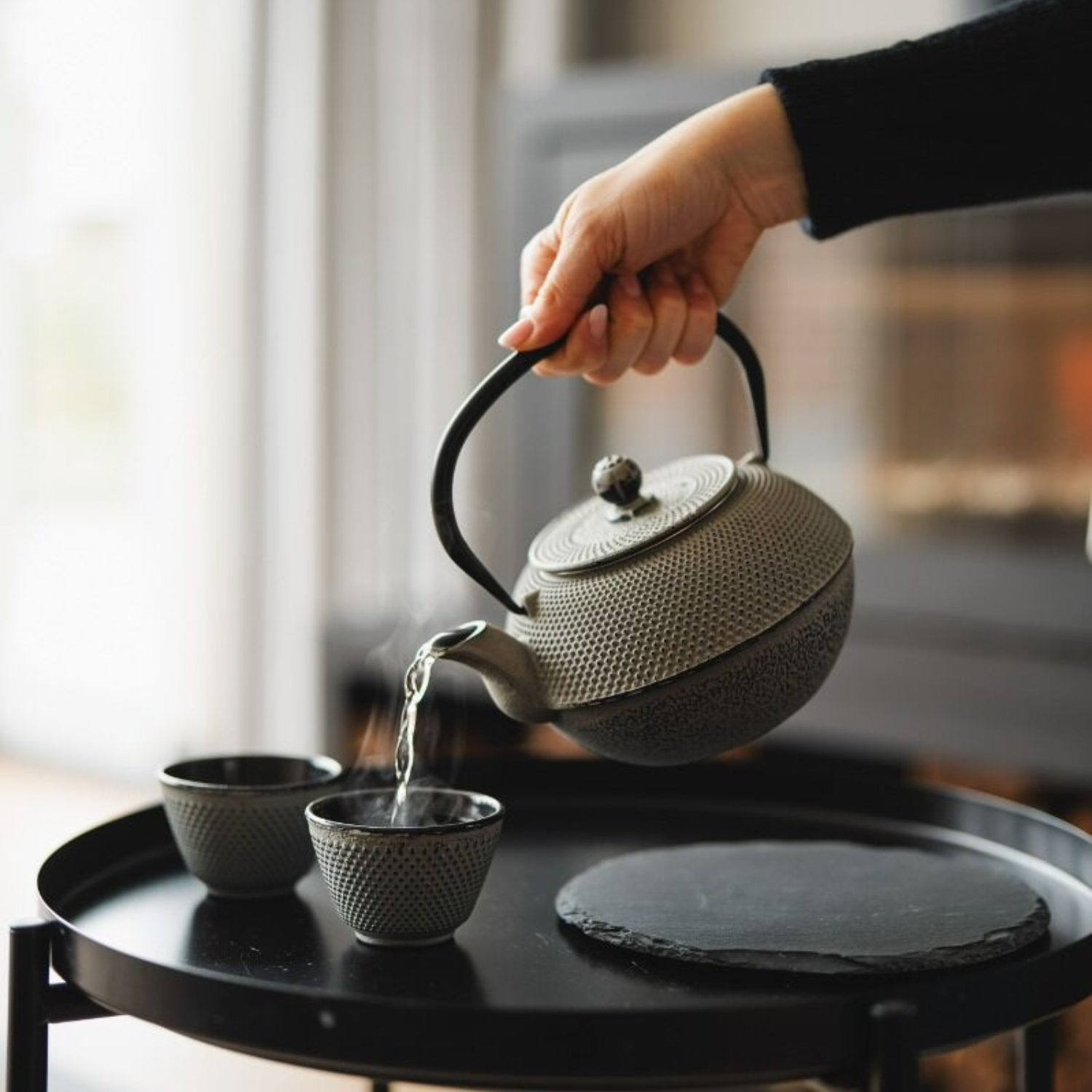 Bredemeijer Teapot Jang 1,1l Cast Iron grey + Filter
