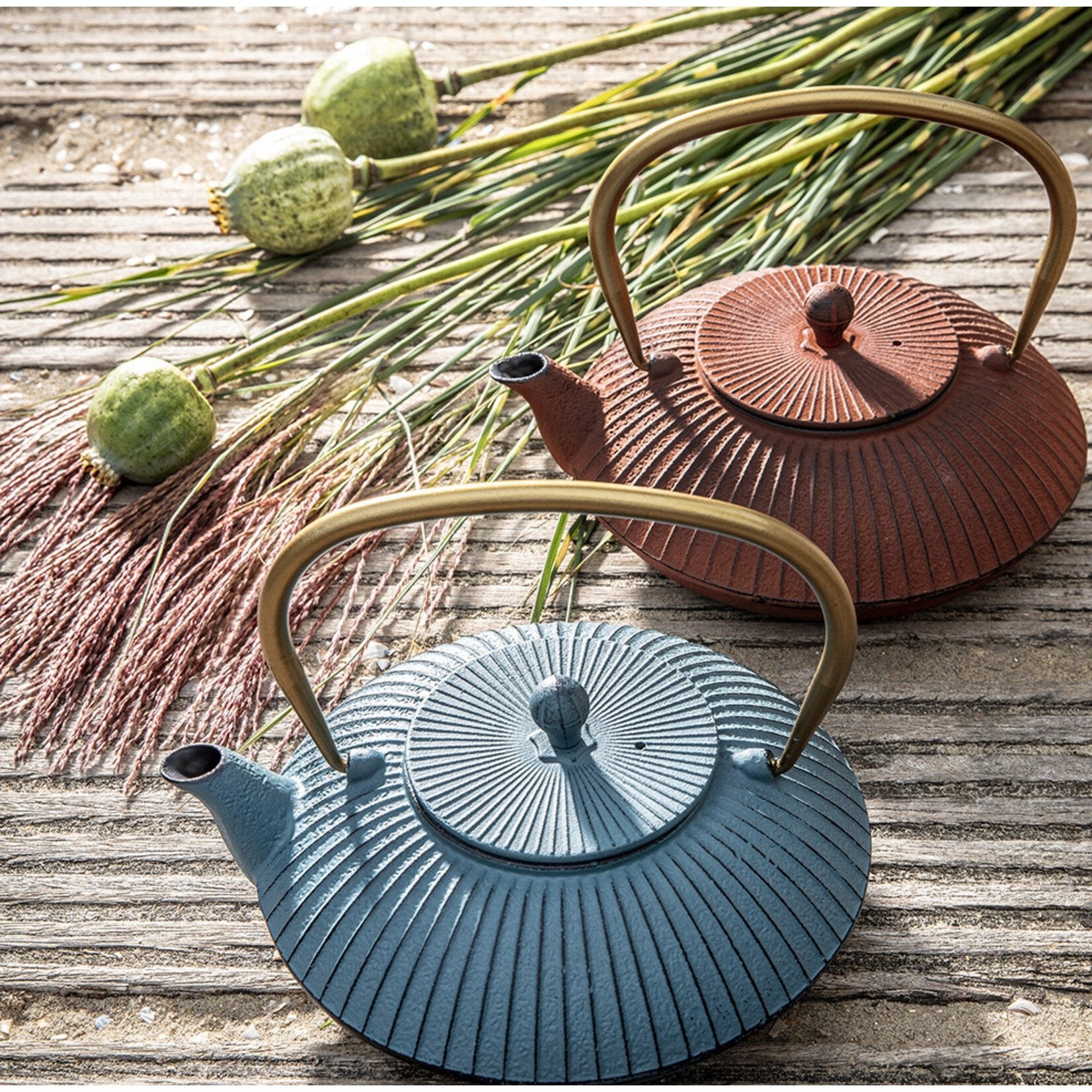 Bredemeijer Teapot Linhai 1,1l Cast Iron petrol gold