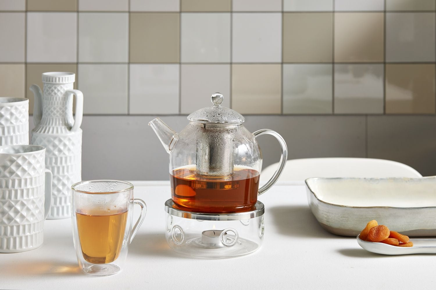 Bredemeijer Tea warmer Minuet Glass + Inox Plate