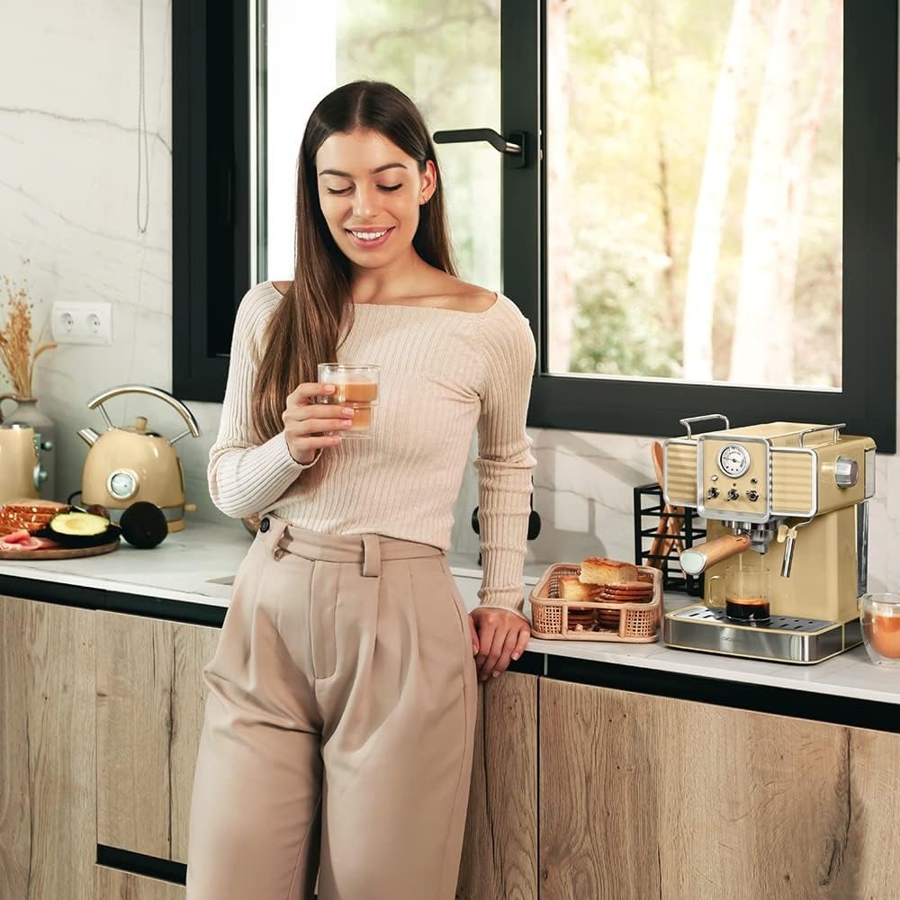 CECOTEC Power Espresso 20 Traditional Light Yellow