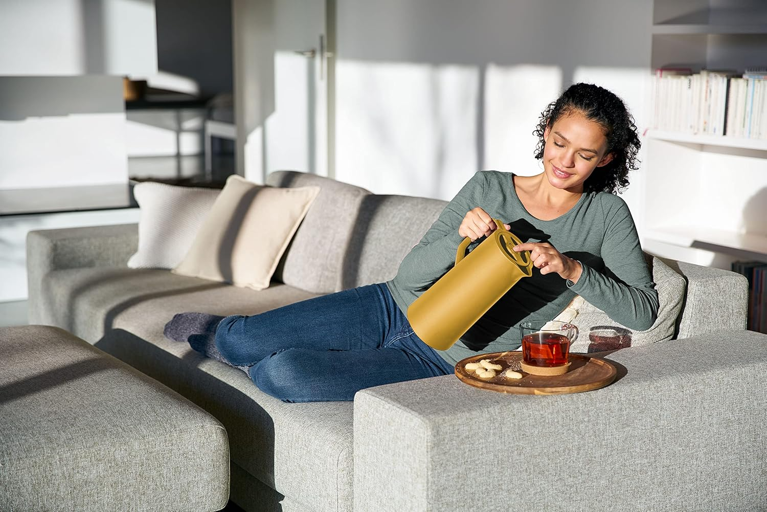 Emsa Motiva Quick Press 1 L mustard yellow