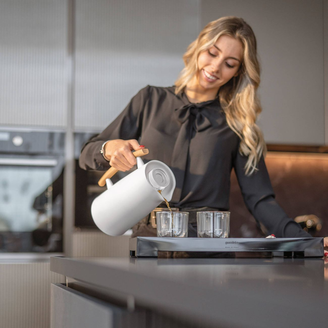 Guzzini Vacuum Flask 1Lt 'Riviera '63' White