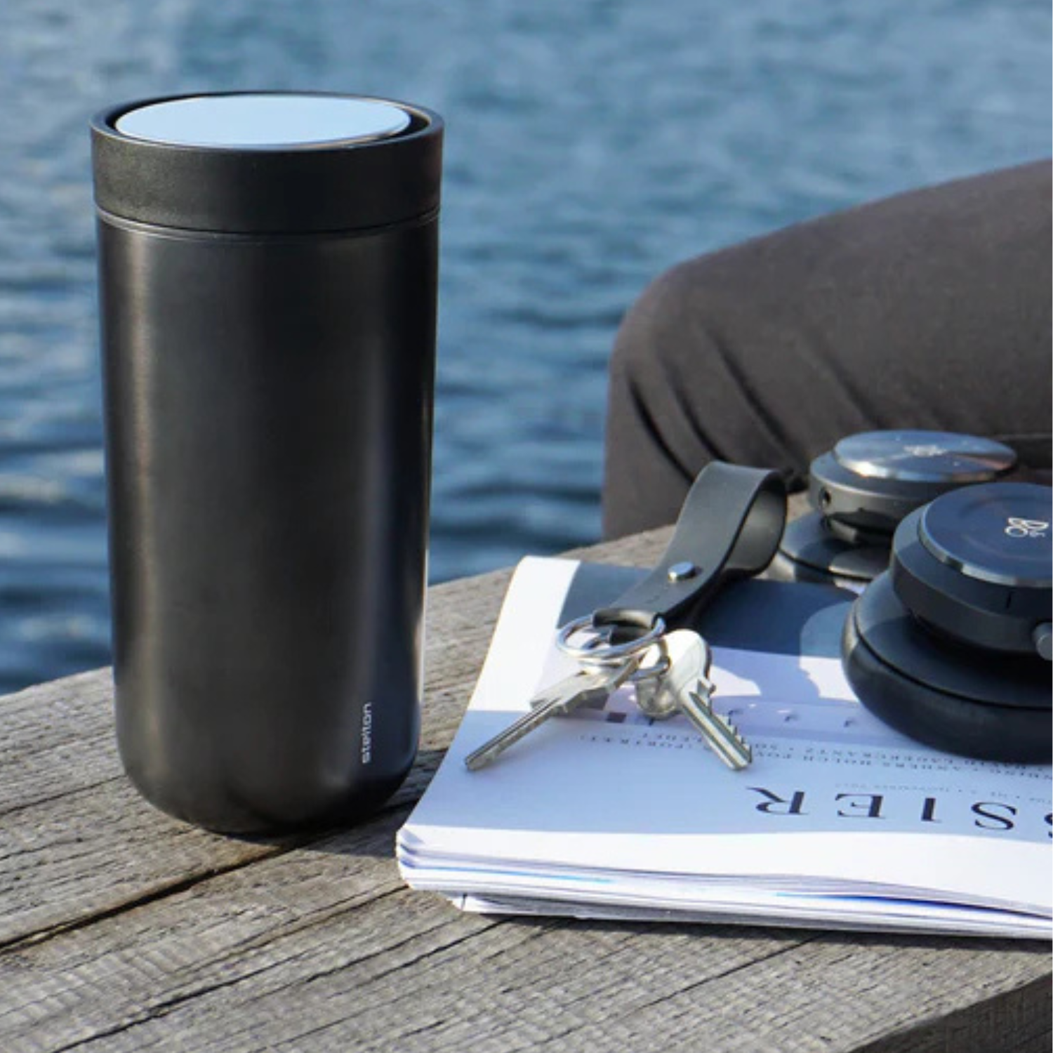 Stelton To Go Click Thermal Mug 0,4 l black metallic